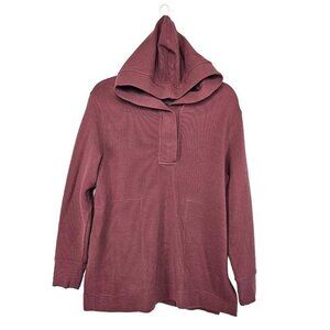 Athleta Womens Coaster Luxe Waffle Hoodie Tawny Rose Womens Size XS Oversized